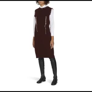 Maison Margiela Gauge Dress Burgundy Medium